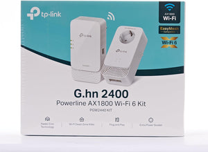 TP-Link PGW2440 KIT, G.hn2400 Powerline AX1800 Wi-Fi 6 Kit