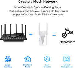TP-Link AX3000 WiFi 6 Range Extender Signal Booster for Home(RE715X), Dual Band WiFi Repeater, Internet Extender with Gigabit Ethernet Port, Access Point, APP Setup, OneMesh Compatible