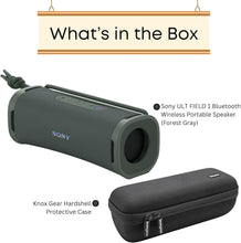 Sony SRSULT10G ULT Field Series Speaker (Forest Gray) Bundle with Hardshell Travel and Protective Case for Bluetooth Speakers (2 Items)