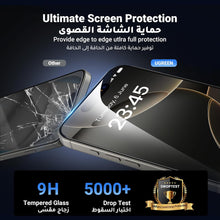 UGREEN iPhone 16 Pro Max Screen Protector 6.9'' 1:1 Full Coverage Military Grade Drop Protection HD Clear Tempered Glass Screen Protector, Easy to Install, Anti Fingerprint Fit for Most Cases 2 Pack