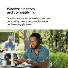 Belkin SoundForm Adapt Wireless Over-Ear Headset, Headphones for Work, Play, Gaming, & Travel with Built-In Boom Microphone - Compatible with iPhone, iPad, Galaxy, and More - Black