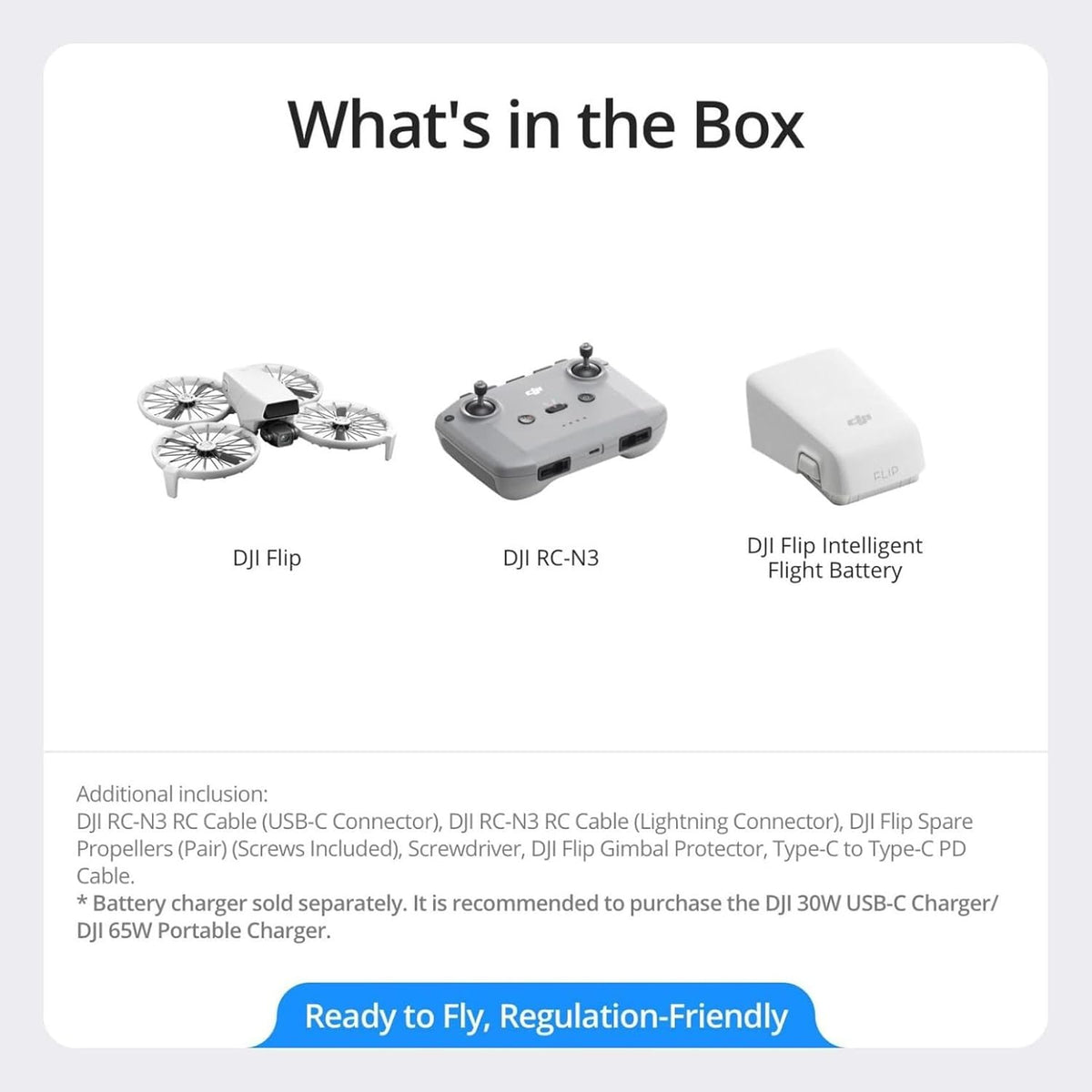 DJI Flip Drone 4K UHD Camera for Adults 3-Axis Gimbal Stabilization, 13km Video Transmission, Palm Takeoff, Auto Return, 31-Min Flight