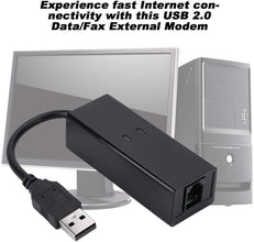 Wendry USB2.0 56K Fax Modem,External Hardware Dial Up V.92 Modem,USB Data Modem,Voice Fax Data Modem/Dongle/Adapter,Computer/Laptop Fax Modem,for Windows 98 SE/ME/2000/XP/Vista/Win 7