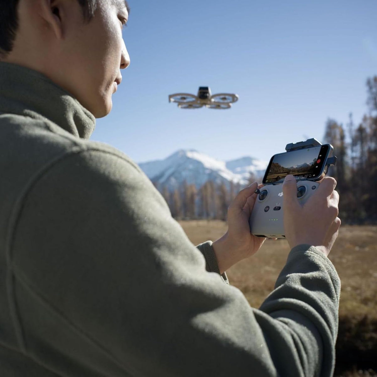 DJI Flip Drone 4K UHD Camera for Adults 3-Axis Gimbal Stabilization, 13km Video Transmission, Palm Takeoff, Auto Return, 31-Min Flight