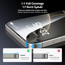 UGREEN iPhone 16 Pro Max Screen Protector 6.9'' 1:1 Full Coverage Military Grade Drop Protection HD Clear Tempered Glass Screen Protector, Easy to Install, Anti Fingerprint Fit for Most Cases 2 Pack