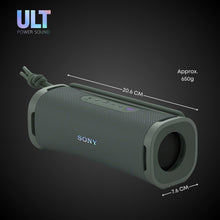 Sony SRSULT10G ULT Field Series Speaker (Forest Gray) Bundle with Hardshell Travel and Protective Case for Bluetooth Speakers (2 Items)