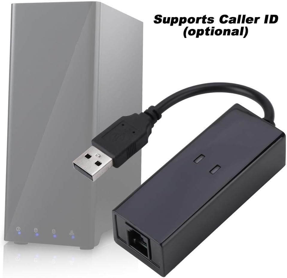 Wendry USB2.0 56K Fax Modem,External Hardware Dial Up V.92 Modem,USB Data Modem,Voice Fax Data Modem/Dongle/Adapter,Computer/Laptop Fax Modem,for Windows 98 SE/ME/2000/XP/Vista/Win 7