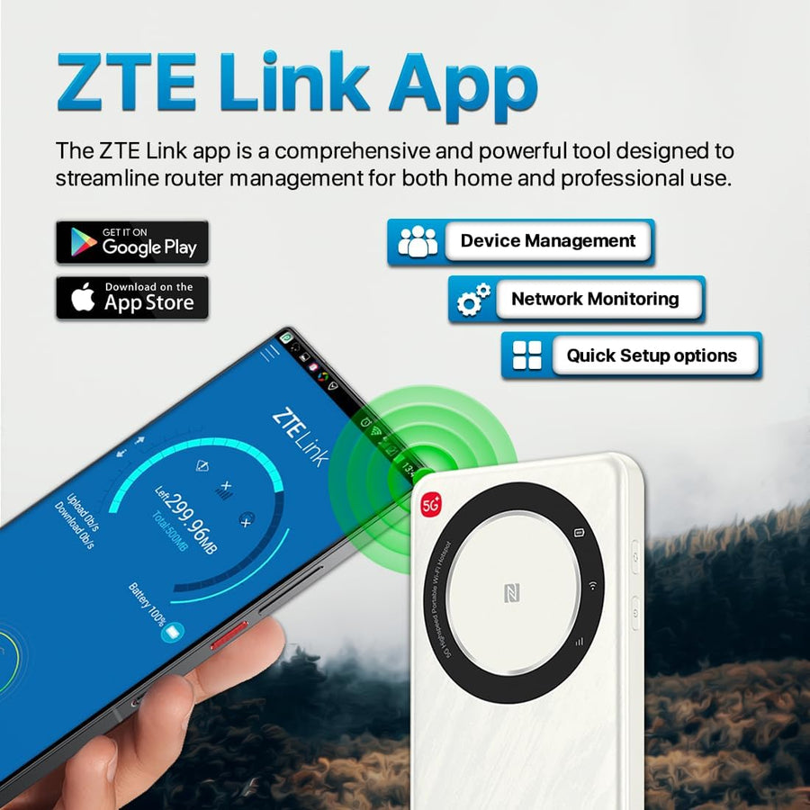 ZTE U30AIR 5G Pocket Wi-Fi Router - 5G High Speed Connectivity