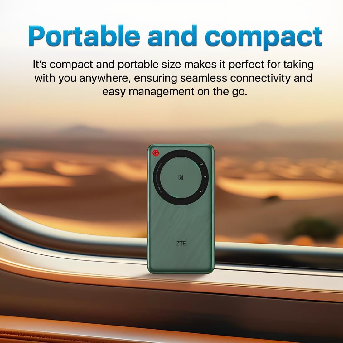 ZTE U30AIR 5G Pocket Wi-Fi Router - 5G High Speed Connectivity, Dual Band Wi-Fi, Streaming and Smooth Gaming, Easy Setup, Portable, Supports Multiple Devices