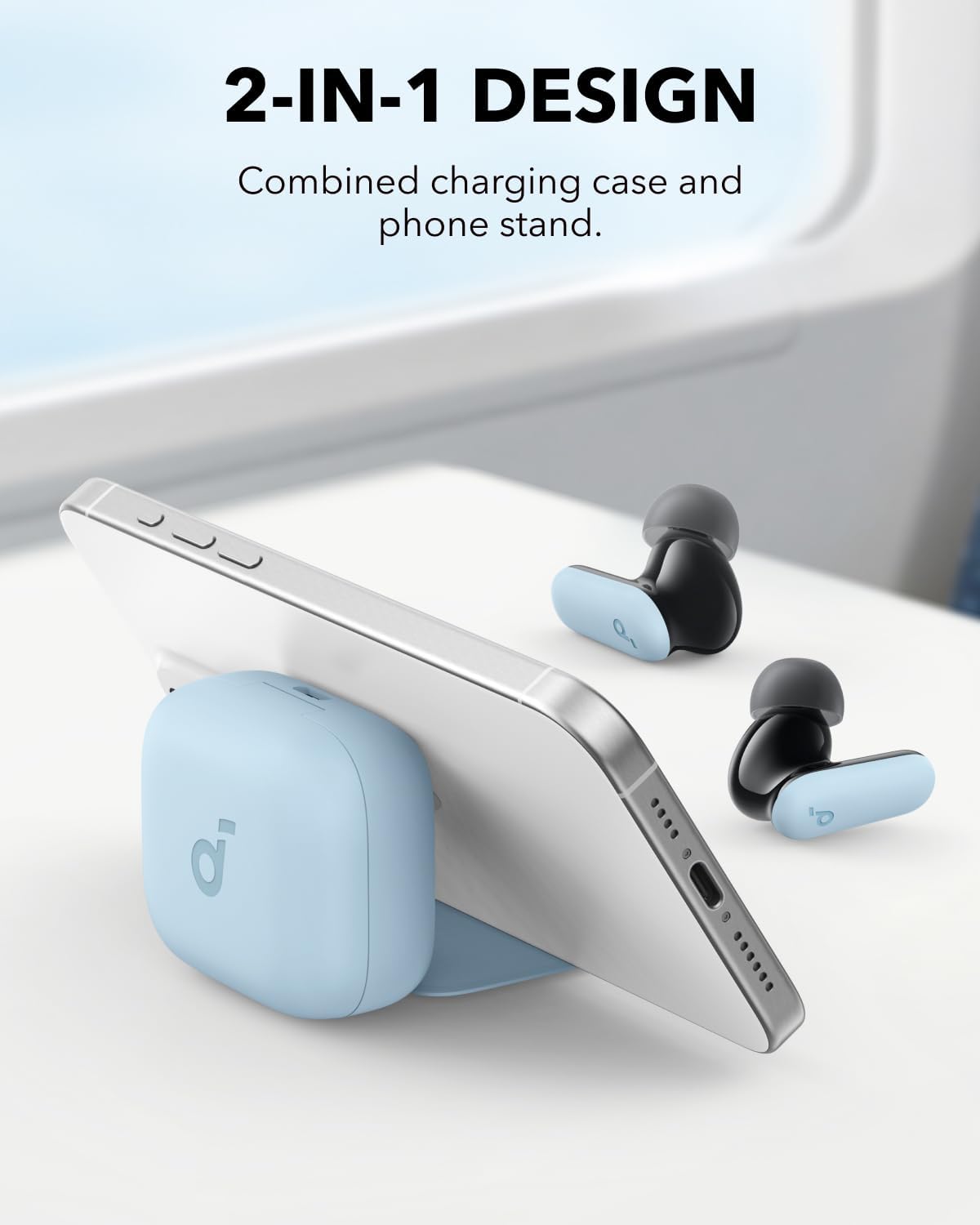 soundcore P30i by Anker Noise Cancelling Earbuds, Strong and Smart Noise Cancelling, Powerful Bass, 45H Playtime, 2-in-1 Case and Phone Stand, IP54, Wireless Earbuds, Bluetooth 5.4, App Control.