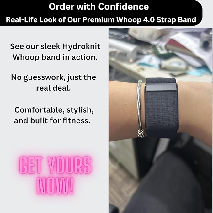 HydroKnit Wristband - Replacement Fast-Drying Band Compatible with WHOOP 4.0 - Stylish & Affordable Replacement Strap - Breathable Band Strap Including U Shape Connector