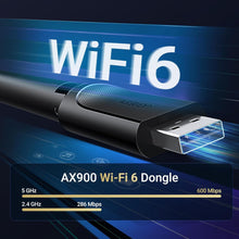 UGREEN AX900 USB WiFi Adapter for PC, Wireless Network Adapter for Desktop, Laptop with 2.4GHz, 5GHz High Gain Dual Band 6dBi Antenna, 286Mbps/600Mbps USB WiFi 6 Dongle Supports Win11/10, Linux Black