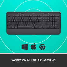 Logitech Signature K650 Wireless Keyboard with Wrist Rest, Full-Size, BLE Bluetooth or Logi Bolt USB Receiver, Comfort Deep-Cushioned Keys, Compatible with most OS/PC/Windows/Mac - White -AR Layout