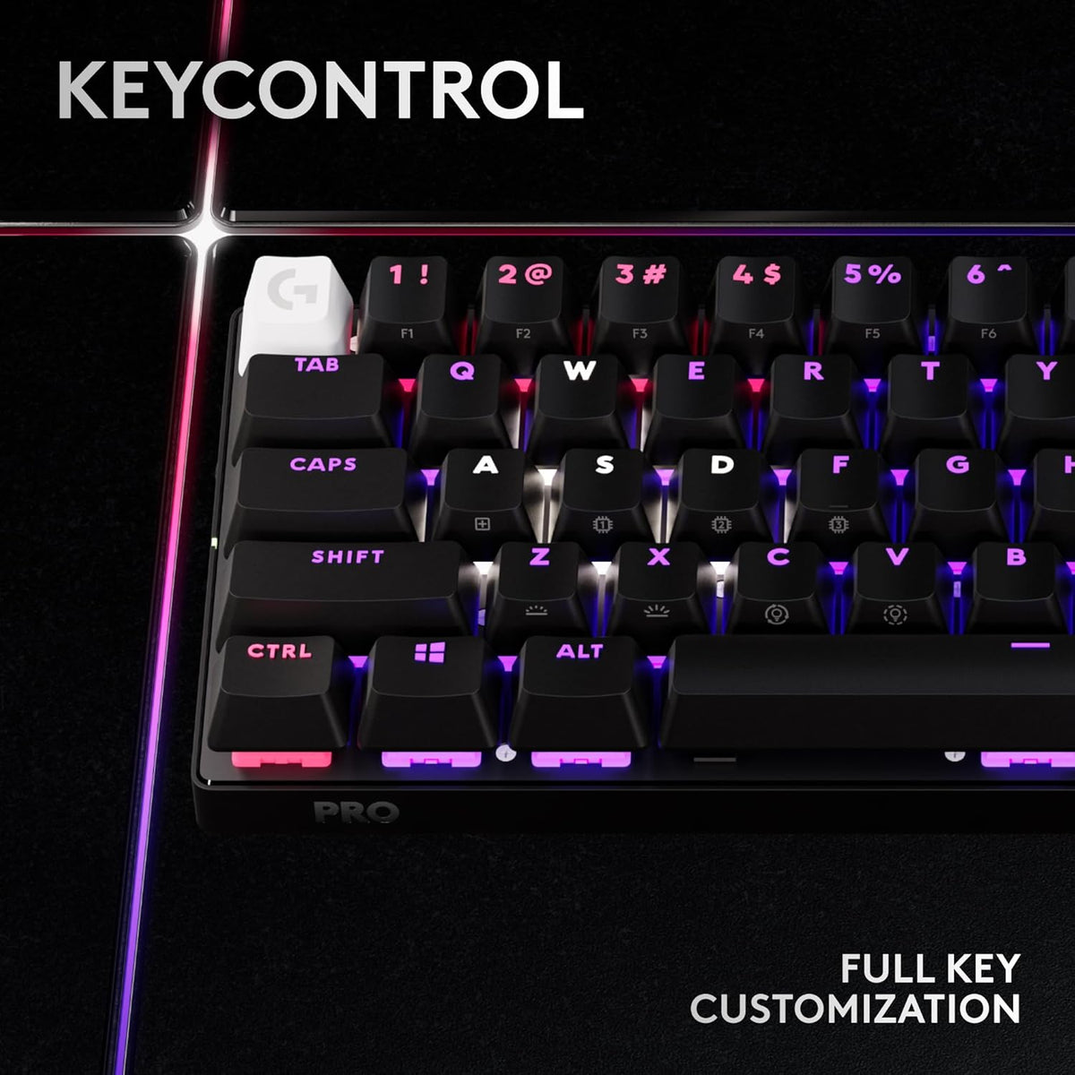 Logitech G PRO X 60 LIGHTSPEED Wireless Gaming Keyboard, Ultra Compact TKL 60% Mechanical Keyboard for Windows PC, LIGHTSYNC RGB, Dual-Shot PBT Keycaps, GX Optical Tactile Switches - Black