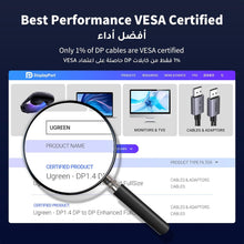 UGREEN 8k DP to DP Cable 2M, 1.4 DisplayPort Cable 8k@60Hz/4k@240Hz/2k@240/2k@165Hz, 8k Male to Male Cable Nylon Braided for Gaming monitor, Samsung PC, ThinkVision G32qc/Y27qf, DELL S2421HS/S2721DS