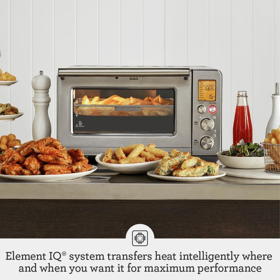 Sage - The Smart Oven Air Fryer - Toasts, Grills, Bakes, Roasts, Airfries, Reheats and Slow Cooks, Brushed Stainless Steel - UAE Version, 2 Year Manufacturer Warranty