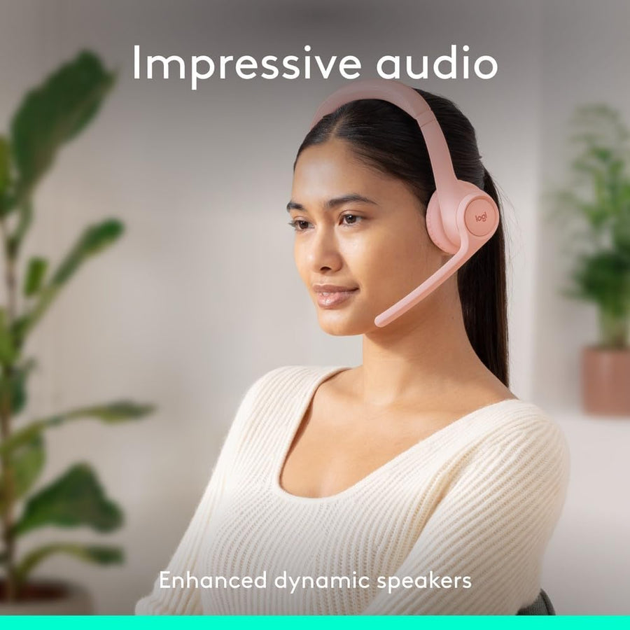 Logitech Zone 300 Wireless Bluetooth Headset With Noise-Cancelling Microphone
