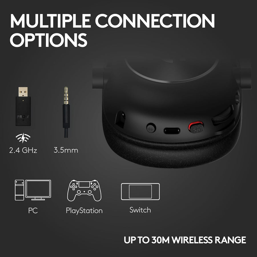 Logitech G PRO X 2 LIGHTSPEED Wireless Gaming Headset, Detachable Boom Mic, 50mm Graphene Drivers, DTS