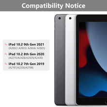 TQQ Touchpad Keyboard Case for iPad 10.2 9th/8th/7th Gen, Keyboard Case for iPad 9th Generation/8th/7th Gen-360° Rotatable Protective Cover with Pencil Holder (Gray)