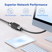 Jadaol RJ45 Coupler, Ethernet Coupler Inline Coupler for Cat8/Cat7/Cat6/Cat5e, 1000Mbps Ethernet Extender Adapter LAN Connector for Router Modem Switch Network Extension, Female to Female 10Pack Black