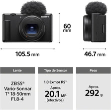 Sony ZV-1M2 Vlog Camera for Content Creators and Vloggers - Black