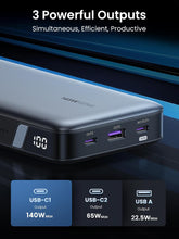 UGREEN Power Bank 25000mAh 145W Laptop Portable Charger with 3-Port Output USB C Fast Charging, Smart Digital Display Battery Pack for iPhone 16 Series, Samsung S25U, MacBook, Dell, iPad, AirPods etc