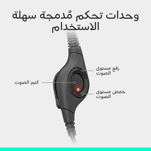 Logitech H390 Wired Headset for PC/Laptop, Stereo Headphones with Noise Cancelling Microphone, USB-A, In-Line Controls, Works with Chromebook - Black