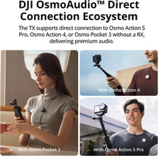 DJI Mic Mini Transmitter (Infinity Black), Ultralight, Detail-Rich Audio, DJI OsmoAudio, Noise Cancelling, Wireless Microphone for Camera/iPhone/Android, UAE Version, DJI Official Warranty Support
