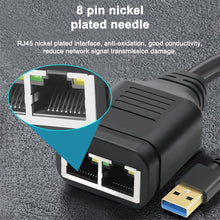 Ethernet Splitter, 1 Male to 2 Female Network Adapter RJ45 LAN Ethernet Socket Connector Adapter, Ethernet Cable & LAN Internet Splitter, for Super Cat5/Cat5e/Cat6/Cat7 LAN Ethernet Splitter