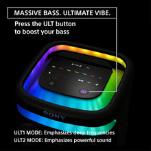 Sony ULT Tower 10 Bluetooth Karaoke Party Speaker with Powerful Bass, 360° Sound and Party Lights, Included Wireless Microphone – New