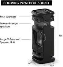 Sony ULT Tower 10 Bluetooth Karaoke Party Speaker with Powerful Bass, 360° Sound and Party Lights, Included Wireless Microphone – New