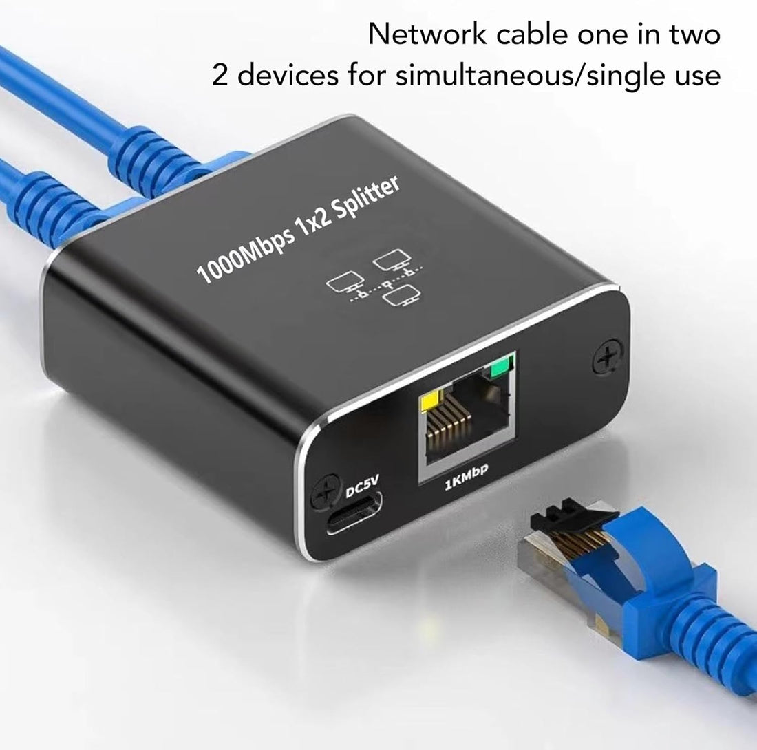 Bewinner Ethernet Splitter - Gigabit RJ45 1 to 2