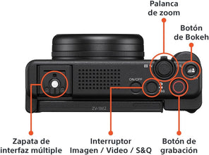 Sony ZV-1M2 Vlog Camera for Content Creators and Vloggers - Black