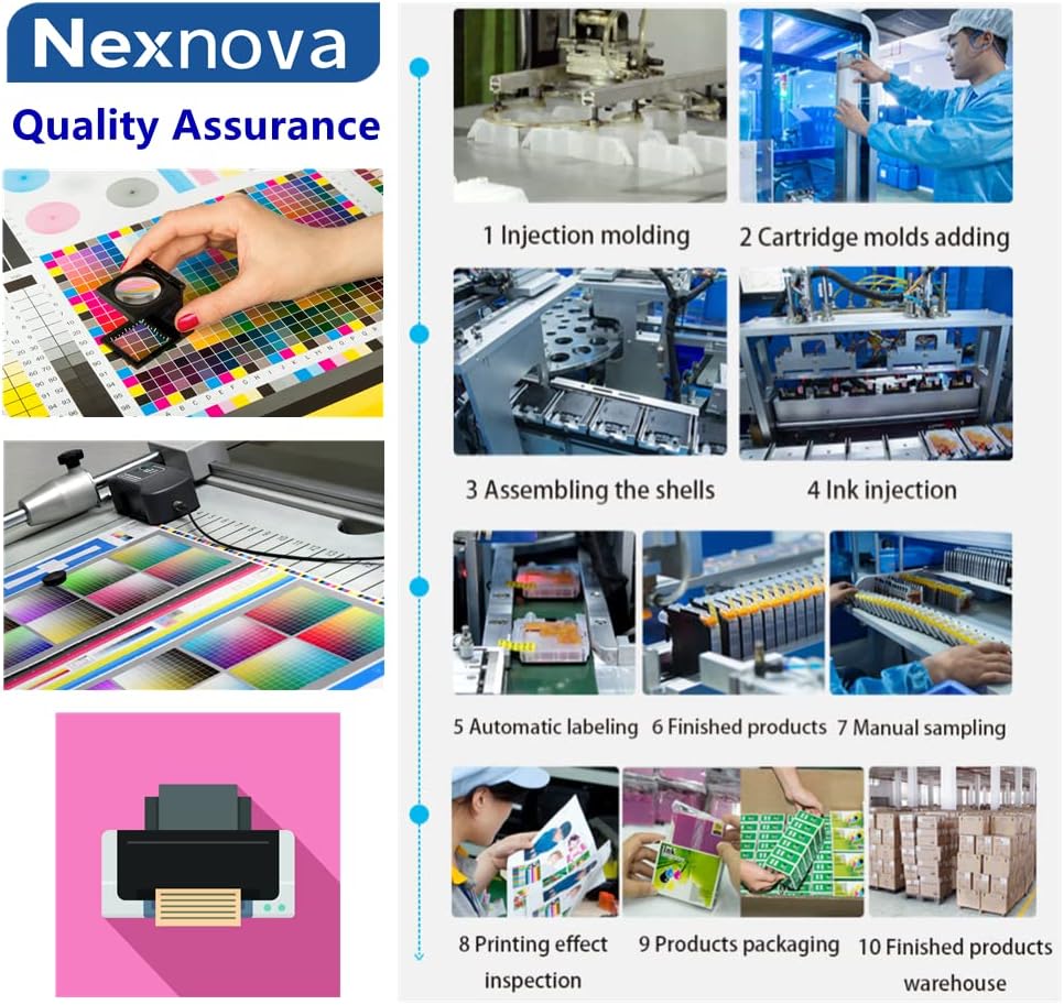 Nexnova® Ink BTD60 BT5000 for Brother Pack of 4 Black Cyan Magenta Yellow for DCP - T300 T510W T710W MFC - T810W T910DW HL - T4000DW DCP - T310W T510W T710W MFC - T810W T910DW T4500DW DCP-T300
