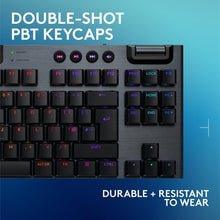 Logitech G915 X LIGHTSPEED TKL Low-Profile Wireless Gaming Keyboard, Double-Shot PBT Keycaps, Fully Programmable Keys, RGB Backlighting, Sleek Aluminum Finishing, GL Blue Clicky, PC/MAC - Black