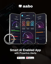 Aabo AI Smart Ring for Men & Women | Fitness Tracking - 32 Modes | Sleep & Stress Monitoring | Titanium Ring | No App Subscription | IP68 Water Resistant | Upto 7-Day Battery Life |Gold, Size 10