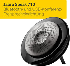 Jabra Speak 710 Speaker Phone - Unified Communications Certified Portable Conference Speaker with Bluetooth Adapter and USB - Connect with Laptops, Smartphones and Tablets