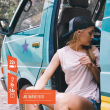 JBL Wave Flex True Wireless Earbuds, Deep Base Sound, Comfortable Fit, 32H Battery, Smart Ambient + Talkthru, Hands-Free Call, VoiceAware, Water and Dust Resistant - Blue, JBLWFLEXBLU