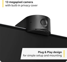 Jabra PanaCast 20 Video Conferencing Camera, W53L Version A, With Intelligent Zoom, AI Powered 4K Ultra HD Video, 13MP, AI Image Enhancement, USB-A 1.5m, Black | 8300-119