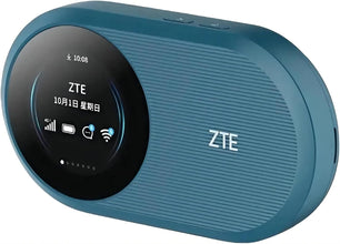 ZTE Wireless Mobile Wi-FI Router Pro U10S Pro,WiFi 6 Up to 287Mbps,3000mAh Unlock 4G LTE Pocket WiFi Router With Sim Card Slot And Type C Port-Blue