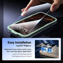 UGREEN iPhone 16 Pro Screen Protector Set 6.3'' 2+1 Pack 9H+ Military-Grade Protection Individual Lens Protector HD Clear Tempered Glass, Easy to Install, Anrti-Fingerprint, Fit for Most Case