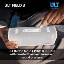 Sony SRS-ULT30 ULT Field 3 Portable Waterproof Bluetooth Speaker with Extra Bass, 24-Hour Battery, Party Connect & Rugged Design – Grey
