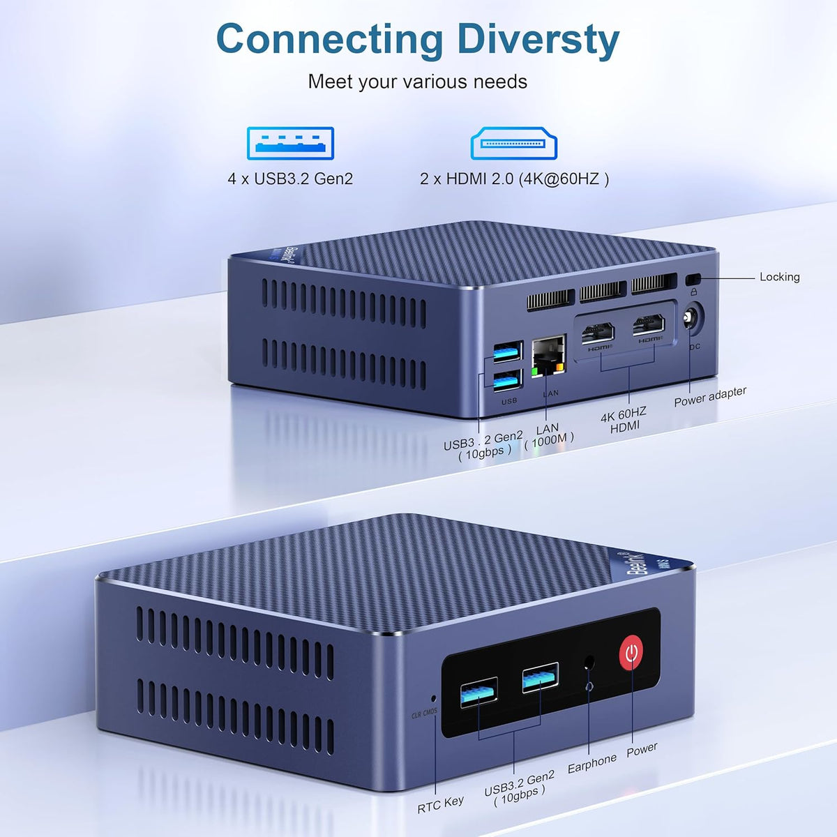 Beelink Mini S12 Pro Mini PC, Intel 12th N100(Up to 3.4GHz), 16GB DDR4 500GB M.2 SSD Mini Computers, Support 4K Dual HDMI Display/1000Mbps LAN/WiFi6/BT5.2/USB3.2/WOL Home/Office