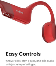 SHOKZ OpenRun Wireless Bone Conduction Headphones, Open-Ear Bluetooth Earphones with Mic, Waterproof Sports Headset with 8H Playtime for Running Workout (Solar Red)