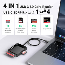 UGREEN USB C SD Card Reader 4-in-1 Memory Card Adapter External For SD Micro MS CF TF Compact Flash Camera Adapter Reader for iPhone 16/15 Series, Samusng S24 Ultra, Huawei, Xiaomi, laptop, Camera