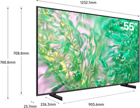 Samsung 55 Inch Crystal UHD TV, DU8000, 4K, Dynamic Crystal Color, AirSlim Design, Samsung Knox Security, Samsung TV Plus, Tizen Smart TV, UA55DU8000UXZN (2024 - UAE Version)