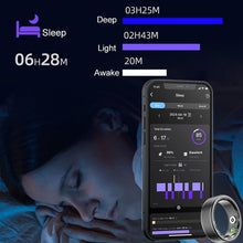 Smart Ring for Women and Men - Fitness Tracker With Heart Rate Monitor, Sleep Tracker, Pedometer, Calories and Step Counter - 5ATM Waterproof Health Ring for iOS Android
