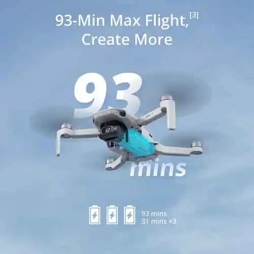 dji Mini 4K Fly More Combo, Drone with 4K UHD Camera for Adults, Under 249 g, 3-Axis Gimbal Stabilization, 10km Video Transmission, Auto Return, 3 Batteries for 93-Min Max Flight Time, QuickShots