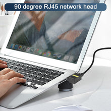 360 Degree Ethernet Adapter, Gigabit 90 Degree Angle Network LAN Cat5 Cat6 Extension Adapter, 1000Mbps RJ45 8P8C Male to Female Connector for Computers, Laptops, Routers (2 Pcs)