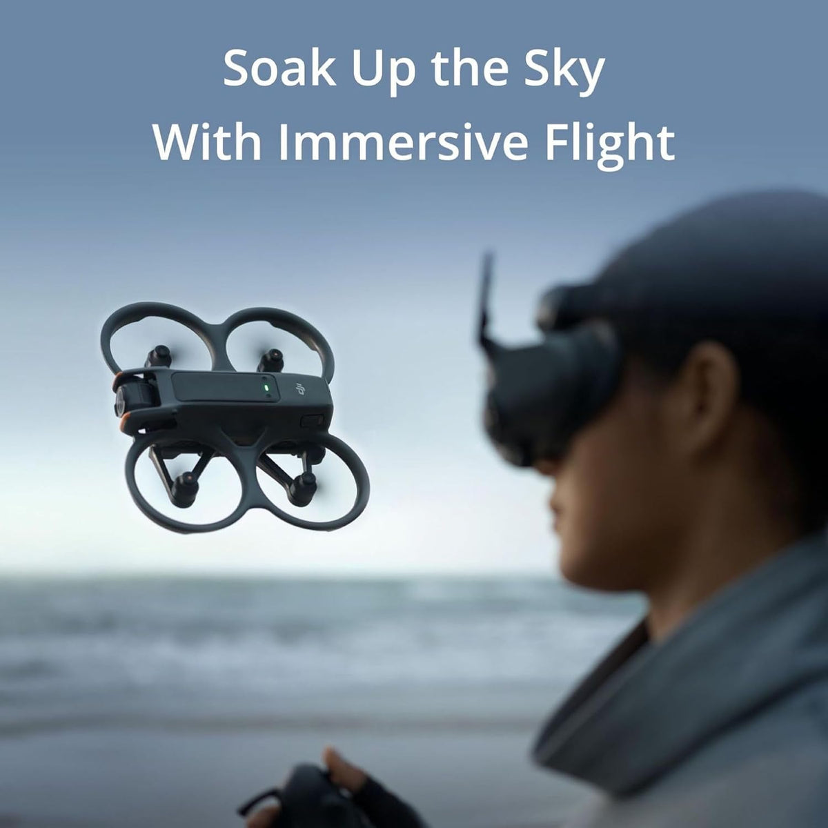 DJI Avata 2 Fly More Combo (1 Battery), FPV Drone with Camera 4K, Built-in Propeller Guard, Goggles 3 and RC Motion 3 Included,